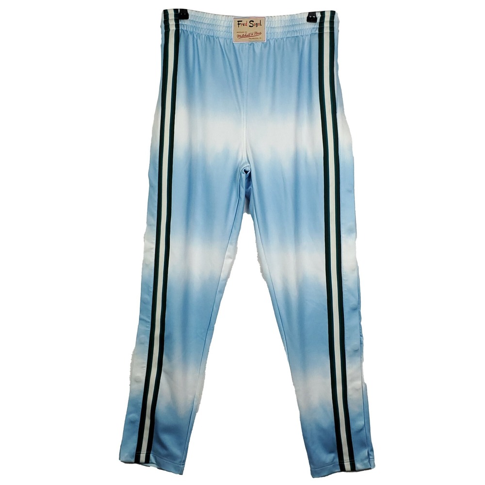 Fred Segal x Mitchell & Ness Small‎ Tear Away Pants Blue White Green Stripes NWT